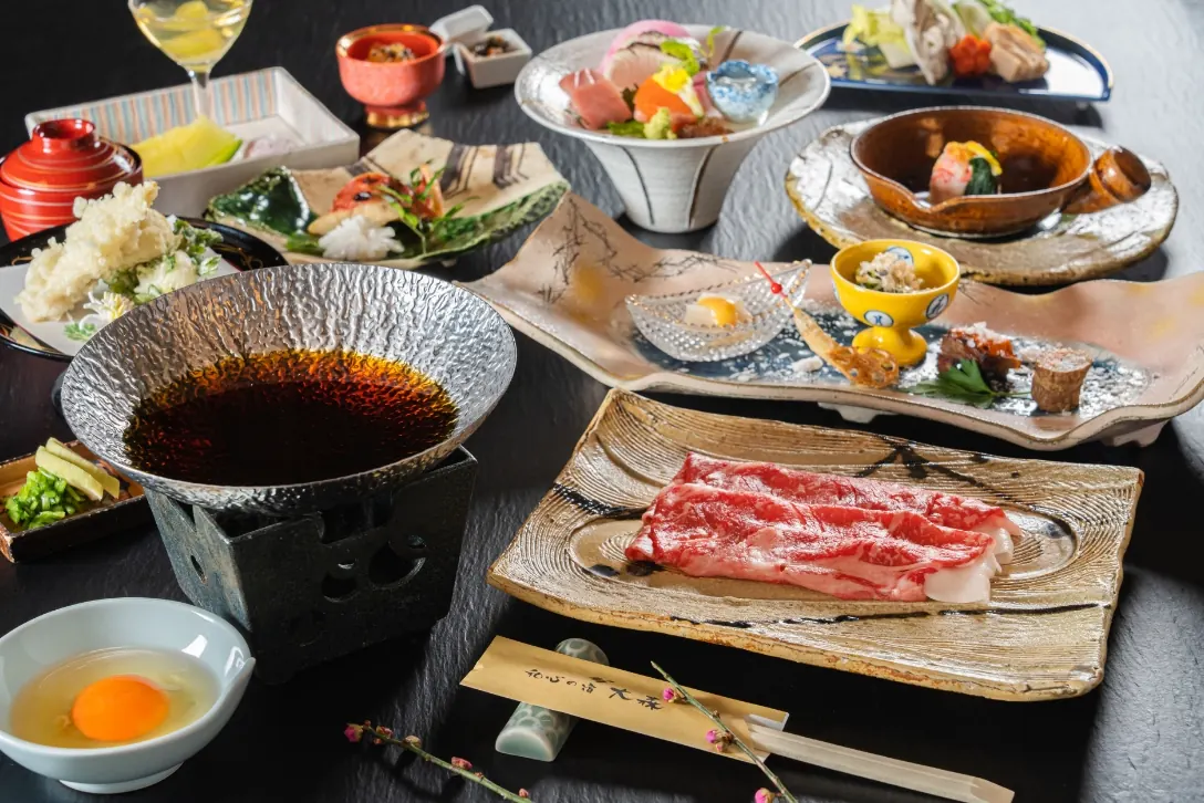 Seasonal kaiseki course at Ryokan Omori